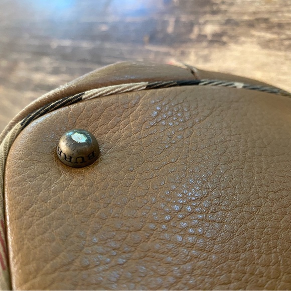 Burberry half tote with buckle and solid top handles tan calfskin very soft - Picture 5 of 11
